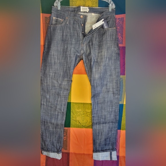 Taylor Stitch Slim Jean in Green Cast Selvage